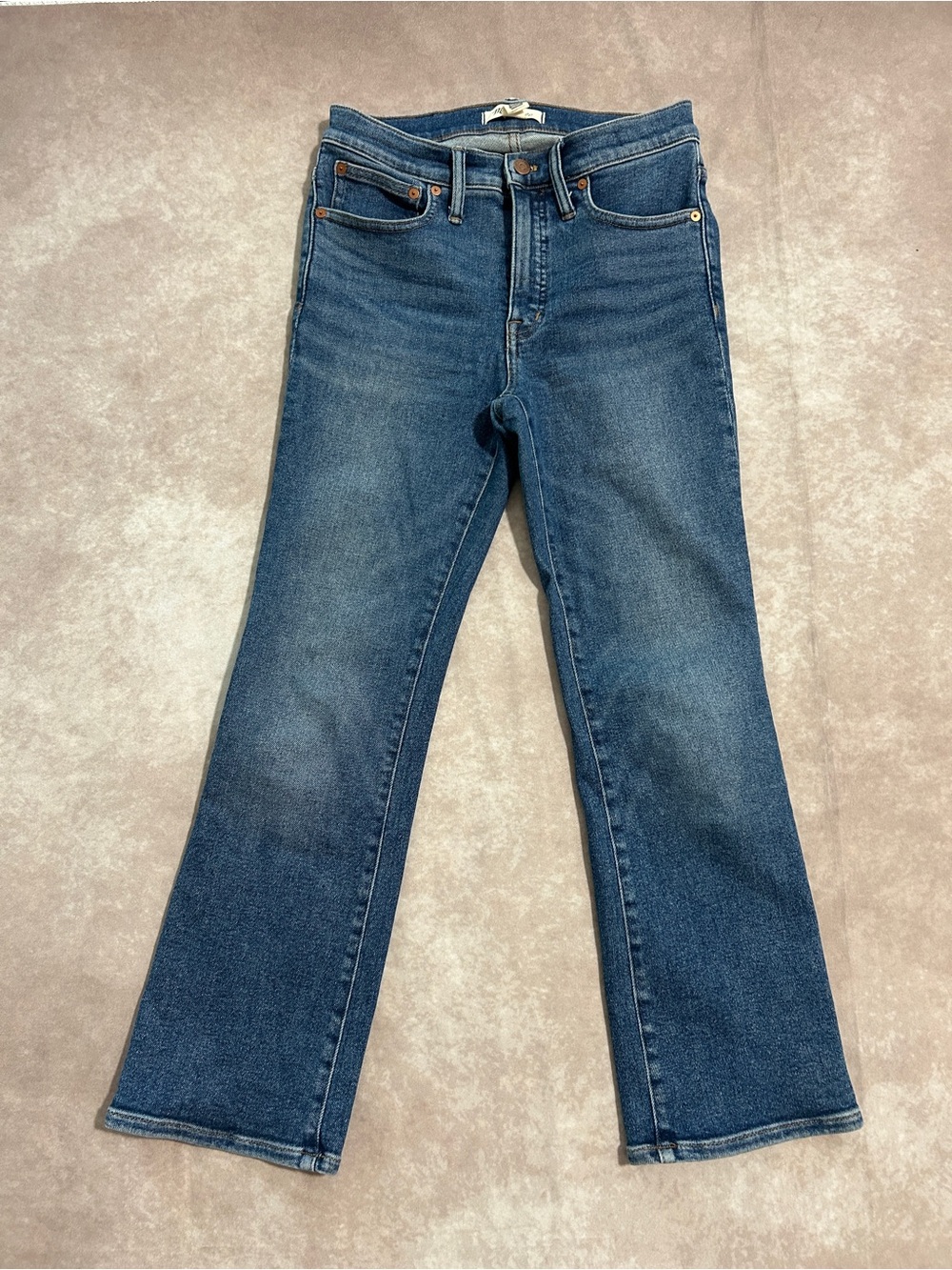Madewell Cali Demi Boot Dark Blue Wash Jeans Excellent 27